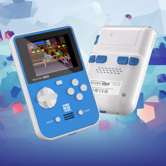 Konsola Hyper Mega Tech Super Pocket Technos Edition za 139,89 zł w Empiku. Sprzęt obsługuje kartridże Evercade!