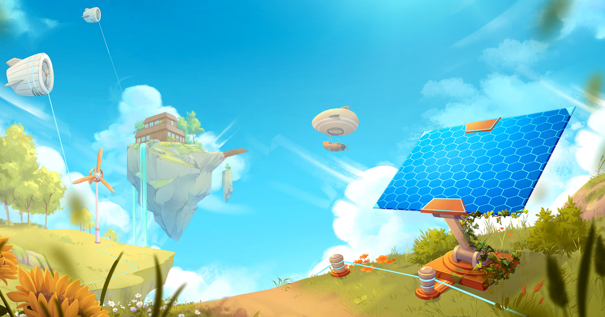 Solarpunk na PC za 62,59 zł w Loaded. Survivalowa gra na lewitujących wyspach