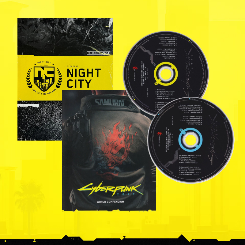 Gadżety kolekcjonerskie z Cyberpunk 2077 tanio na Allegro. Zestaw bez gry za 14,75 zł!