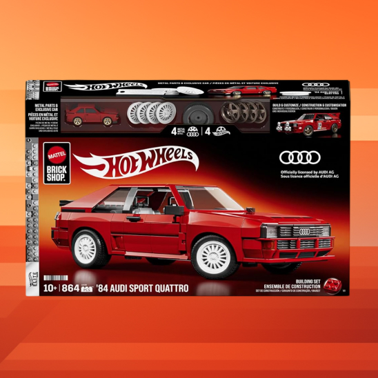 Mattel Brick Shop Hot Wheels ’84 Audi Sport Quattro + resorak za 199,99 zł w Amazon PL