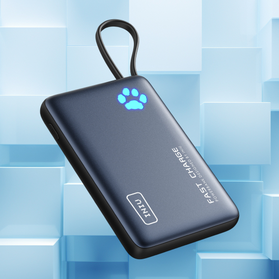 Powerbank INIU PowerPaw 10000 mAh 20W z wbudowanym kablem USB-C za 35,99 zł w Media Expert
