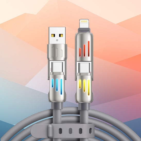Uniwersalny kabel USB 4w1 (USB-C, USB-A, Lightning) 240W PD za jedyne 8,99 zł w Amazon PL